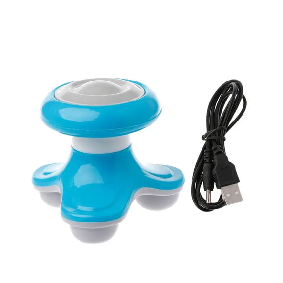 NNEOBA Mini USB Electric Vibrating Massager Triangle Handheld Massager Blue