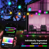 NNEOBA Smart Bluetooth G40 LED Bulb String Light - 15M USB Fairy Lights