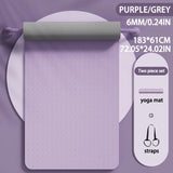 NNEOBA Yoga Mat Non-Slip Two-Color with Strap