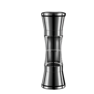 NNEOBA 2-in-1 Stainless Steel Pepper Grinder Double-Head Manual Spice Mill Silver