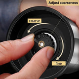 NNEOBA 2-in-1 Stainless Steel Pepper Grinder Double-Head Manual Spice Mill Silver