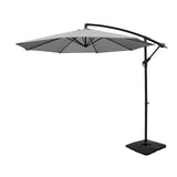 NNEDSZ Umbrella Outdoor Umbrellas Cantilever Sun Stand UV Garden Base Grey 3M