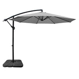 NNEDSZ Umbrella Outdoor Umbrellas Cantilever Sun Stand UV Garden Base Grey 3M