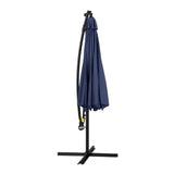 NNEDSZ Outdoor Umbrella 3M Cantilever Beach LED Umbrellas Garden Shade Patio