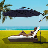 NNEDSZ Outdoor Umbrella 3M Cantilever Beach LED Umbrellas Garden Shade Patio