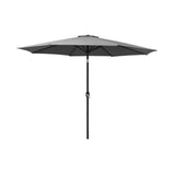 NNEDSZ Outdoor Umbrella 2.7m Beach Pole Garden Tilt Sun Patio UV Charcoal
