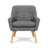 Artiss 2X Armchair Lounge Chair Accent Tub Chair Grey ANNE