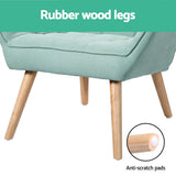 NNEDSZ Artiss Armchair Lounge Chair Accent Chairs Sofa Linen Fabric Cushion Seat Blue