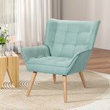 NNEDSZ Artiss Armchair Lounge Chair Accent Chairs Sofa Linen Fabric Cushion Seat Blue