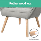NNEDSZ Artiss Armchair Lounge Chair Accent Chairs Sofa Linen Fabric Cushion Seat Grey