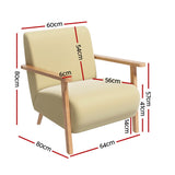 NNEDSZ Armchair Velvet Yellow Olie
