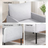 NNEDSZ Armchair Accent Chair Pillow Fabric Grey