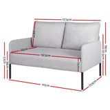 NNEDSZ Armchair 2-Seater Sofa Pillow Linen Grey