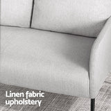 NNEDSZ Armchair 2-Seater Sofa Pillow Linen Grey