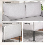 NNEDSZ Armchair 2-Seater Sofa Pillow Linen Grey