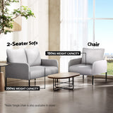 NNEDSZ Armchair 2-Seater Sofa Pillow Linen Grey