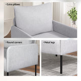 NNEDSZ Artiss Armchair 4 Seater Sofa Set Pillow Gery Kane