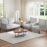 NNEDSZ Artiss Armchair 4 Seater Sofa Set Pillow Gery Kane