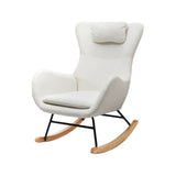NNEDSZ Rocking Chair Armchair Pillow Boucle White