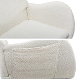NNEDSZ Rocking Chair Armchair Pillow Boucle White