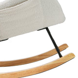 NNEDSZ Rocking Chair Armchair Pillow Boucle White