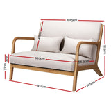 NNEDSZ Armchair Lounge Chair Accent Armchairs Couch Sofa Loveseat Beige Wood