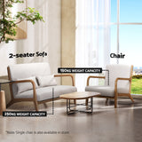 NNEDSZ Armchair Lounge Chair Accent Armchairs Couch Sofa Loveseat Beige Wood