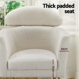 NNEDSZ Artiss Armchair Boucle Fabric White Yoli