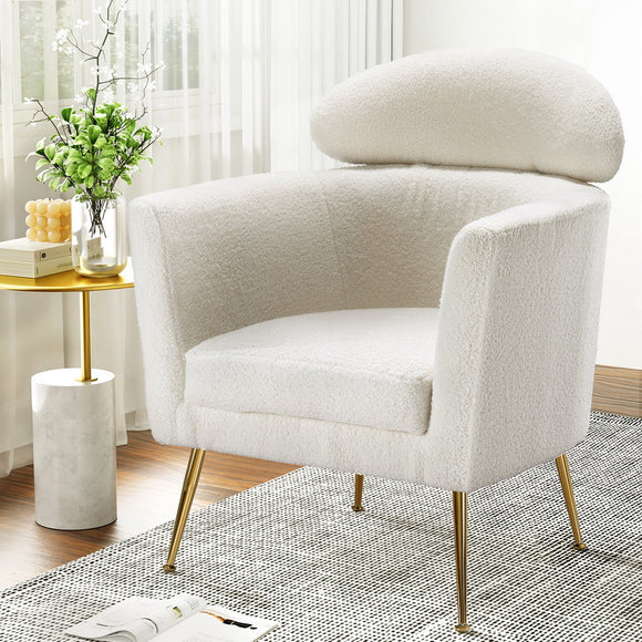 NNEDSZ Artiss Armchair Boucle Fabric White Yoli