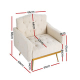 NNEDSZ Artiss Armchair Boucle Beige Nicole