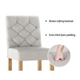 NNEDSZ Artiss 2x Bar Stools Linen Upholstered Chairs