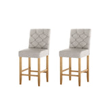 NNEDSZ Artiss 2x Bar Stools Linen Upholstered Chairs