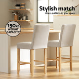 NNEDSZ Artiss 4x Bar Stools Linen Upholstered Chairs