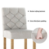 NNEDSZ Artiss 4x Bar Stools Linen Upholstered Chairs