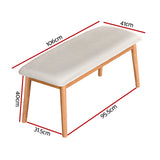 NNEDSZ Dining Bench Upholstery Seat Wooden Chair 106cm