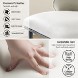 NNEDSZ Artiss Dining Chairs Set of 2 Leather Seat Beige and Black