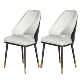 NNEDSZ Artiss Dining Chairs Set of 2 Leather Seat Beige and Black