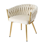 NNEDSZ 1 Artiss Dining Chair Velvet Armchair Beige