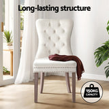 NNEDSZ 1 Set of 2 Artiss Dining Chairs Beige Velvet