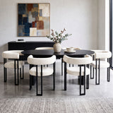Artiss Dining Chairs Set of 6 Velvet Upholstered Barrel Chairs with Curved Armrests & Back Beige
