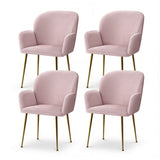 Artiss Dining Chairs Set of 4 Velvet Armchair Pink