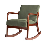 NNEDSZ Artiss Rocking Armchair Nursing Chair Corduroy Green