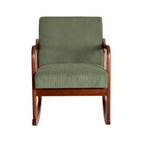 NNEDSZ Artiss Rocking Armchair Nursing Chair Corduroy Green