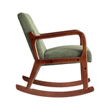 NNEDSZ Artiss Rocking Armchair Nursing Chair Corduroy Green