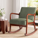 NNEDSZ Artiss Rocking Armchair Nursing Chair Corduroy Green