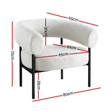 NNEDSZ Armchair Accent Chair Curved Boucle White