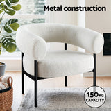 NNEDSZ Armchair Accent Chair Curved Boucle White