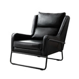 NNEDSZ Armchair Accent Chair PU Leather Wingback Black