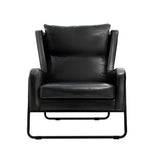 NNEDSZ Armchair Accent Chair PU Leather Wingback Black
