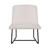 NNEDSZ Artiss Accent Chair Armless Armchair Sled Cross Leg Beige